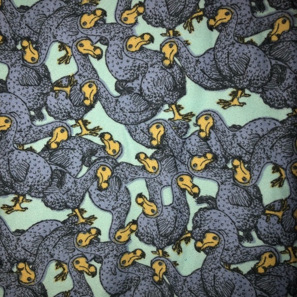 ❌SOLD❌ NWT OS LLR Teal Dodo Bird Print Leggings - Picture 2 of 4
